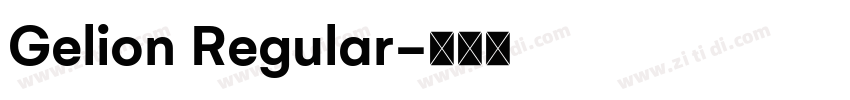 Gelion Regular字体转换